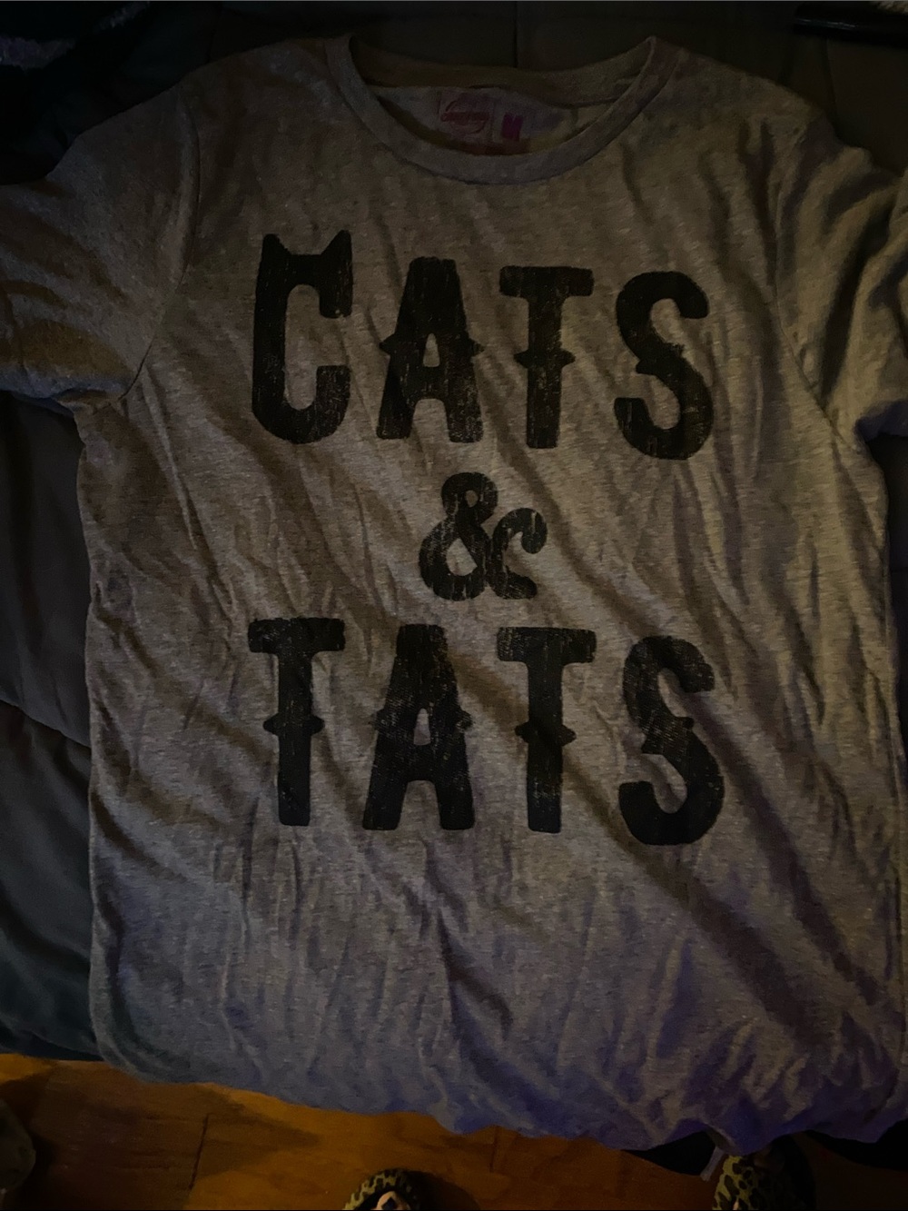 Cats & Tats Graphic Cat Tee - Gray
